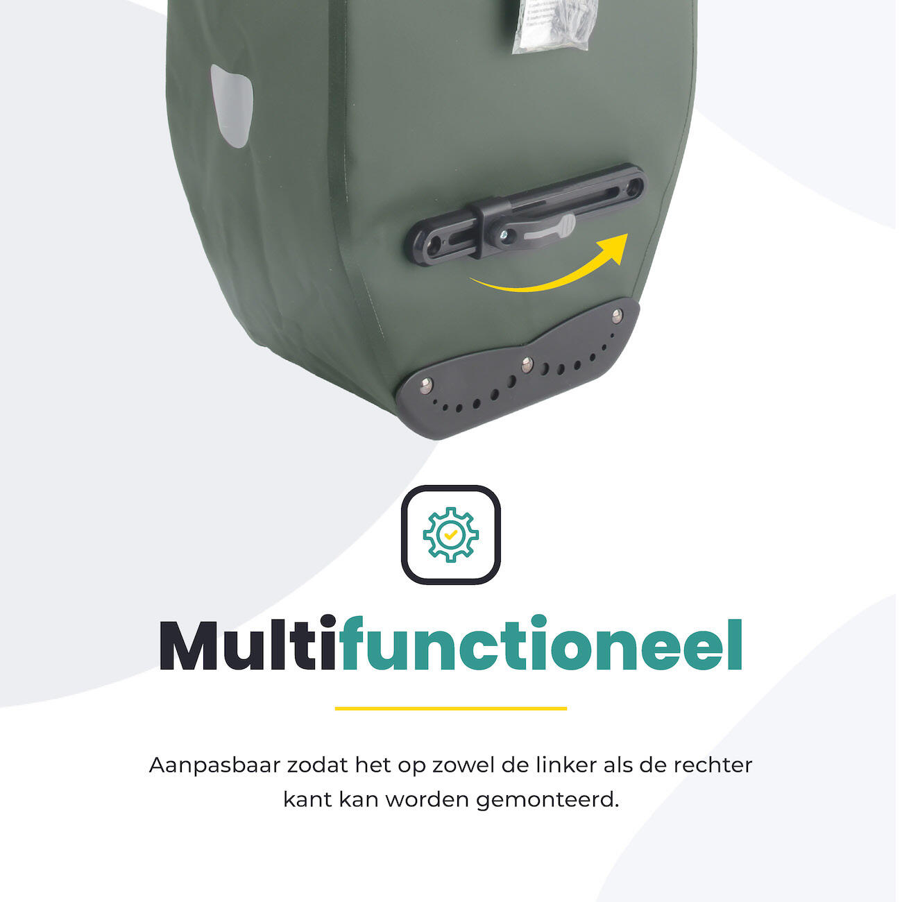 Voltano Luxe Fietstas 28L - Enkele Pakaftas - Olijf Groen - 100% Waterdicht 6/7