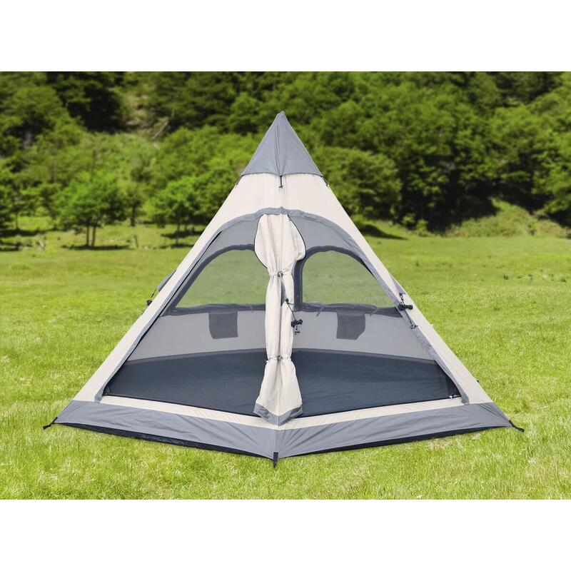 Tente Tipi Lavvu 335 Protect - 4 Pers - 335x290 cm - Hauteur 2 m - Sol Cousu