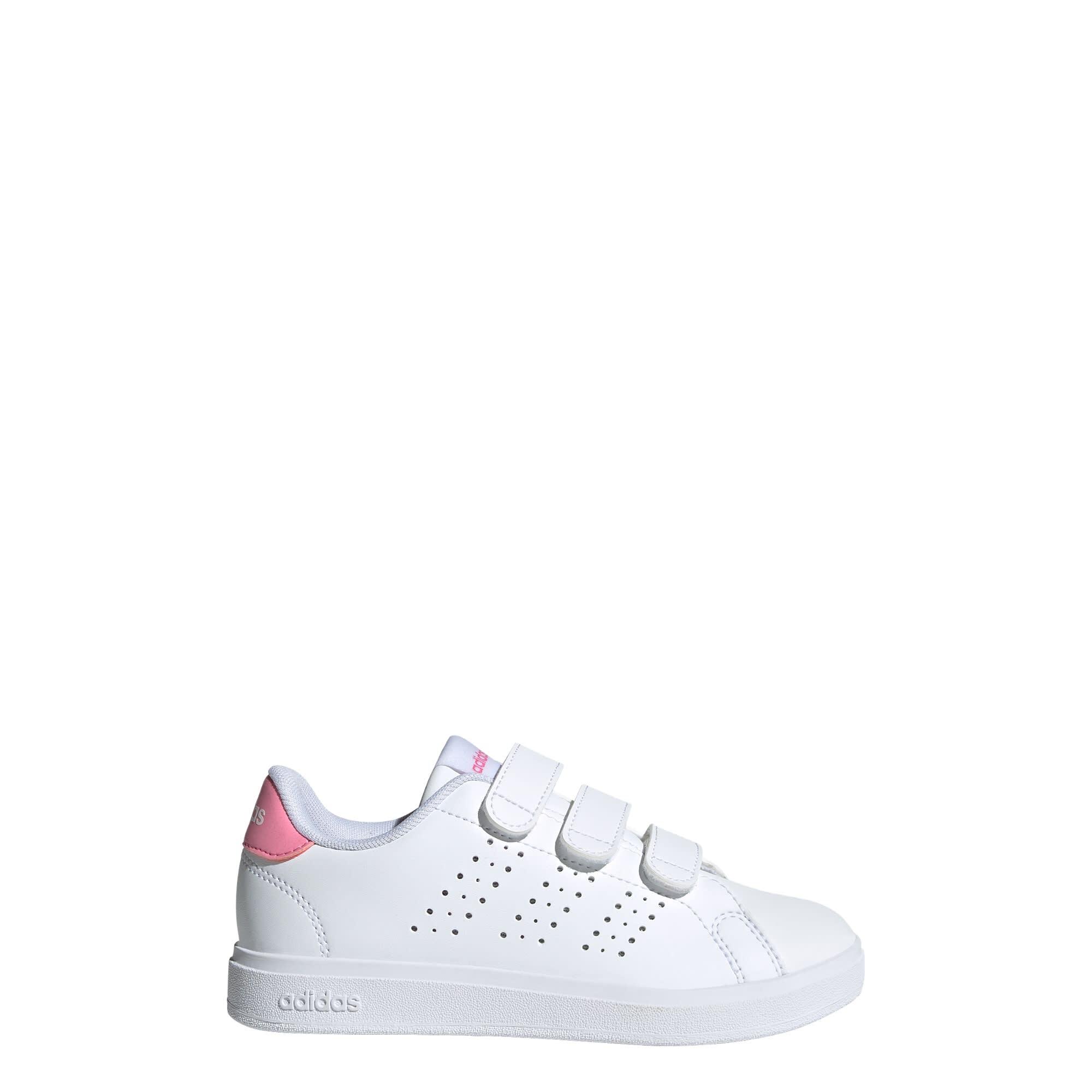 Adidas - Chaussure Advantage Base 2.0 Enfants - Chaussures De Sport - Blanc|noir|rose - Decathlon