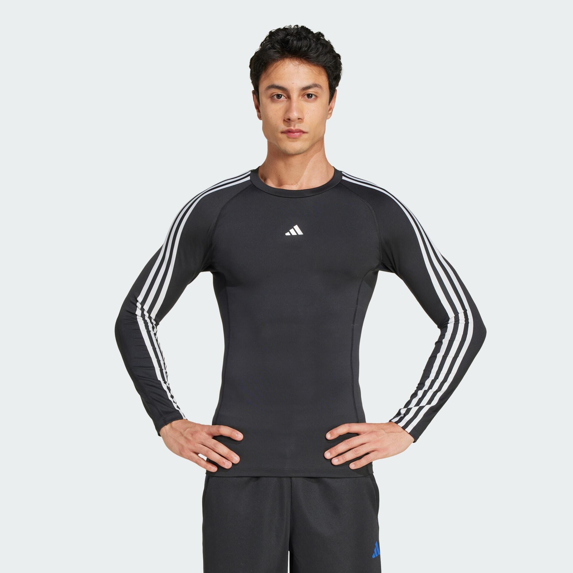 Maglietta da allenamento a maniche lunghe TECHFIT 3-Stripe Compression