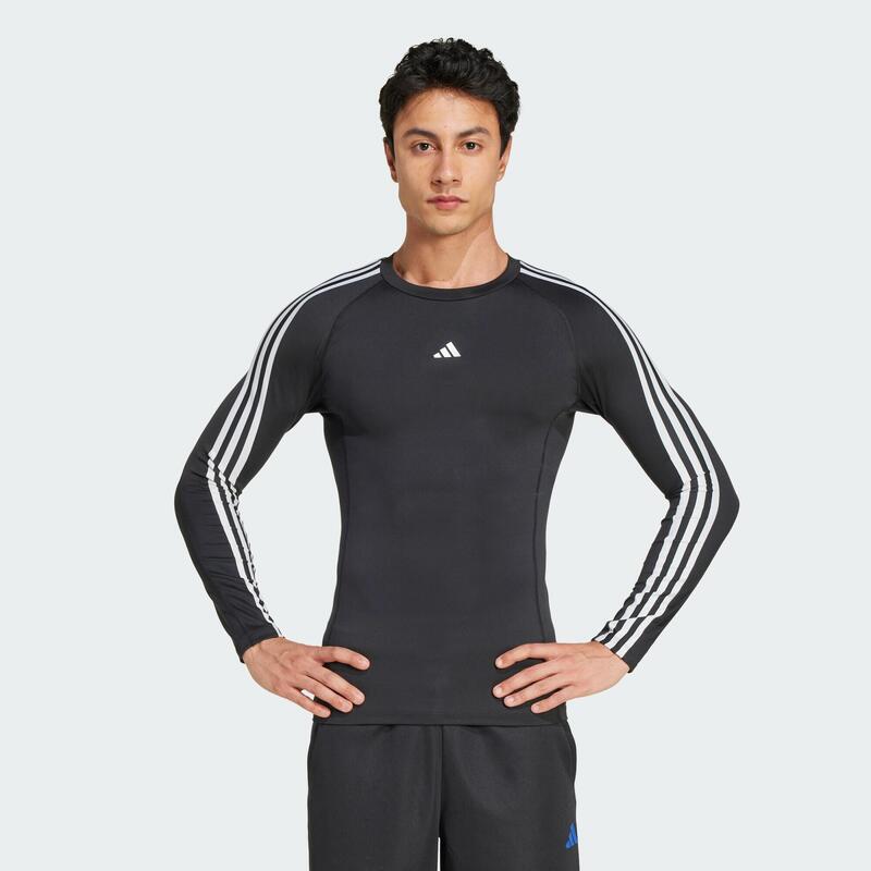 TECHFIT Compression Training 3-Streifen Longsleeve