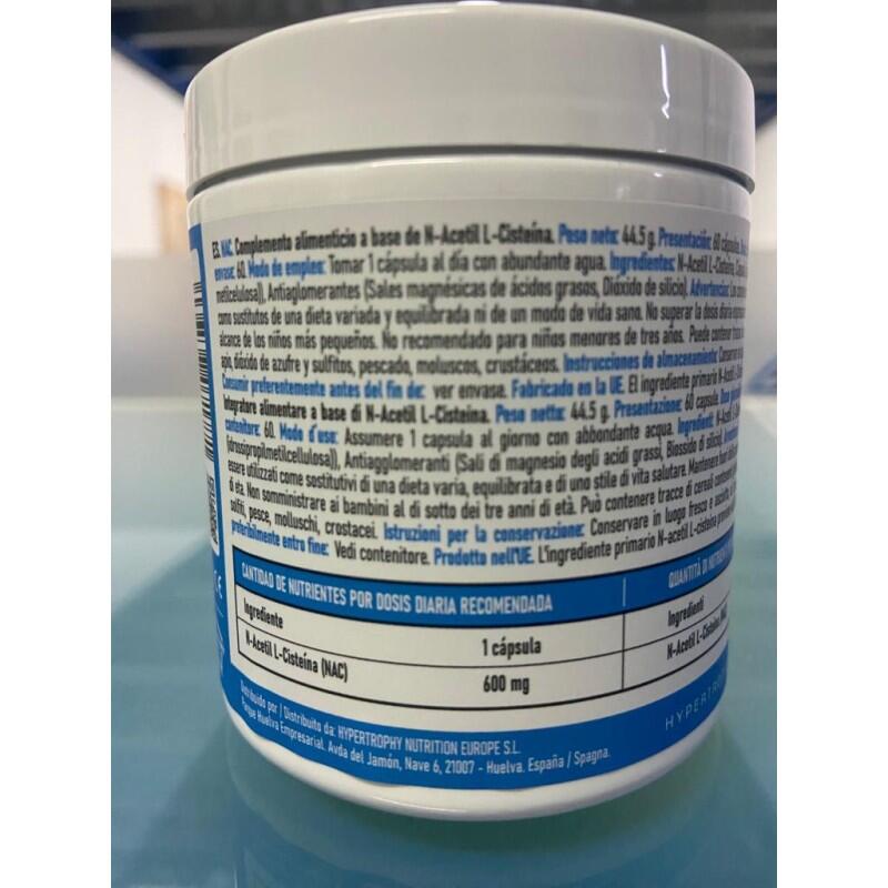 NAC 600mg | N-Acetilcisteína | 60 Cápsulas 3/5