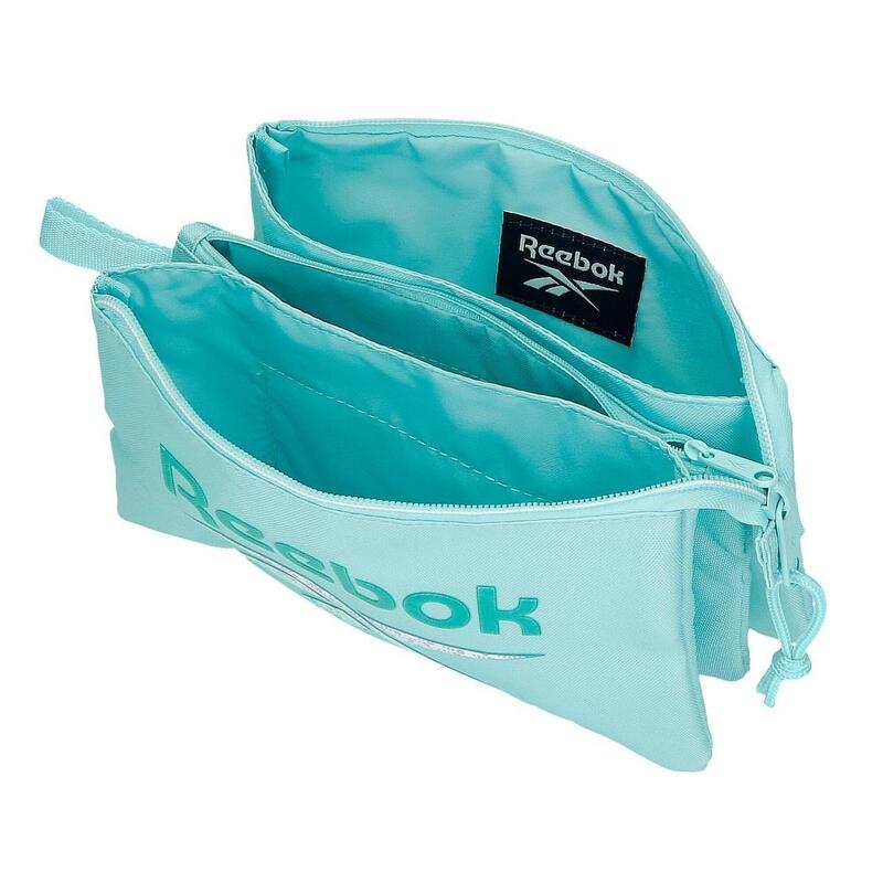 Estuche tres compartimentos Reebok Ann 12cm Turquesa