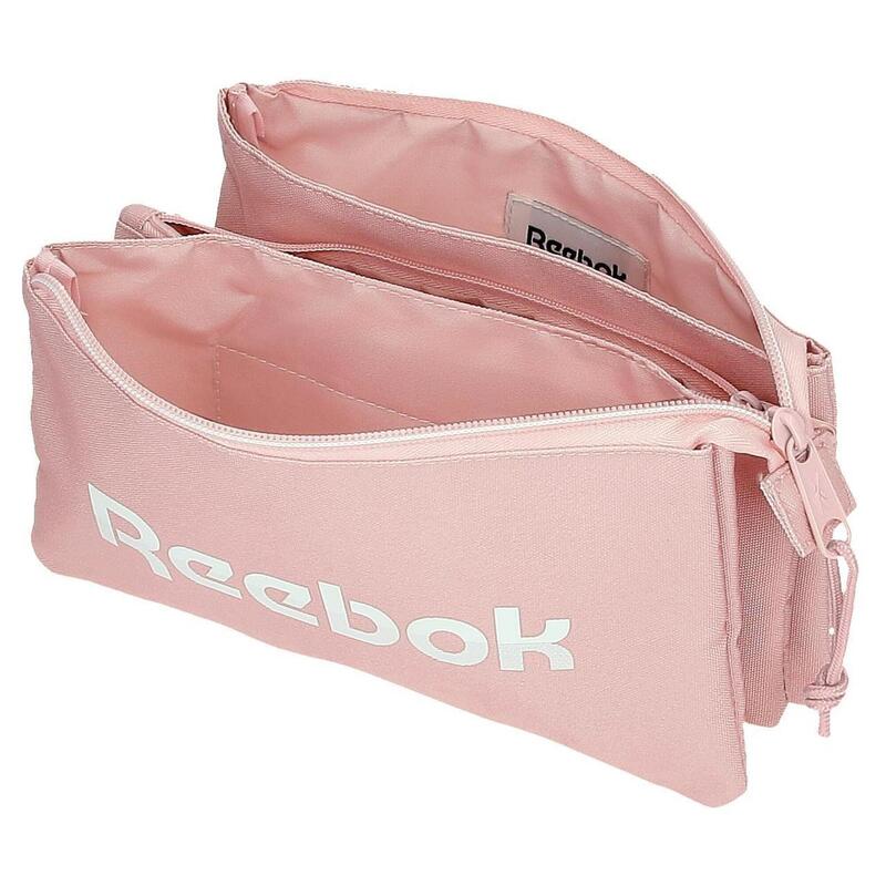 Estuche tres compartimentos Reebok Glen 12cm Rosa