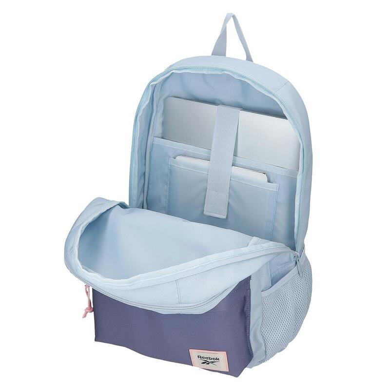 Mochila escolar  con carro Reebok Andrew 44cm Azul claro