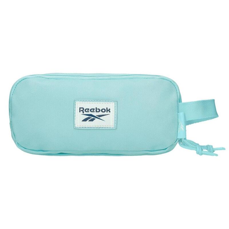 Estuche tres compartimentos Reebok Ann 10cm Turquesa