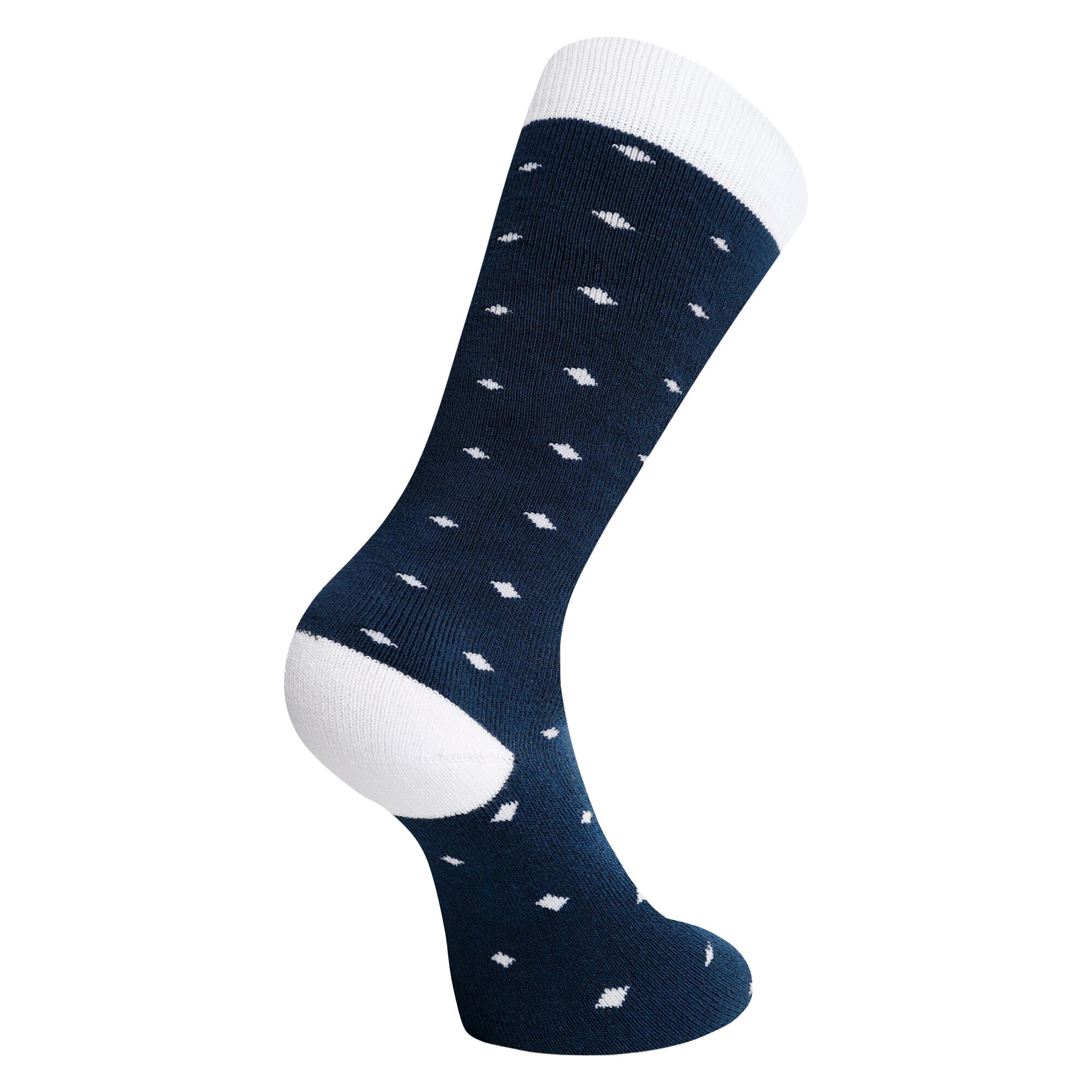 Chaussettes De Ski Motif/style À Pois Femme (Denim Sombre / Blanc) 2/5