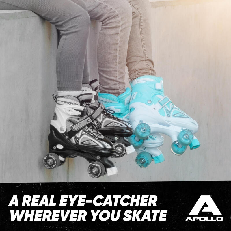 Super Quad X Pro, patins LED réglables, Noir - M (35-38)
