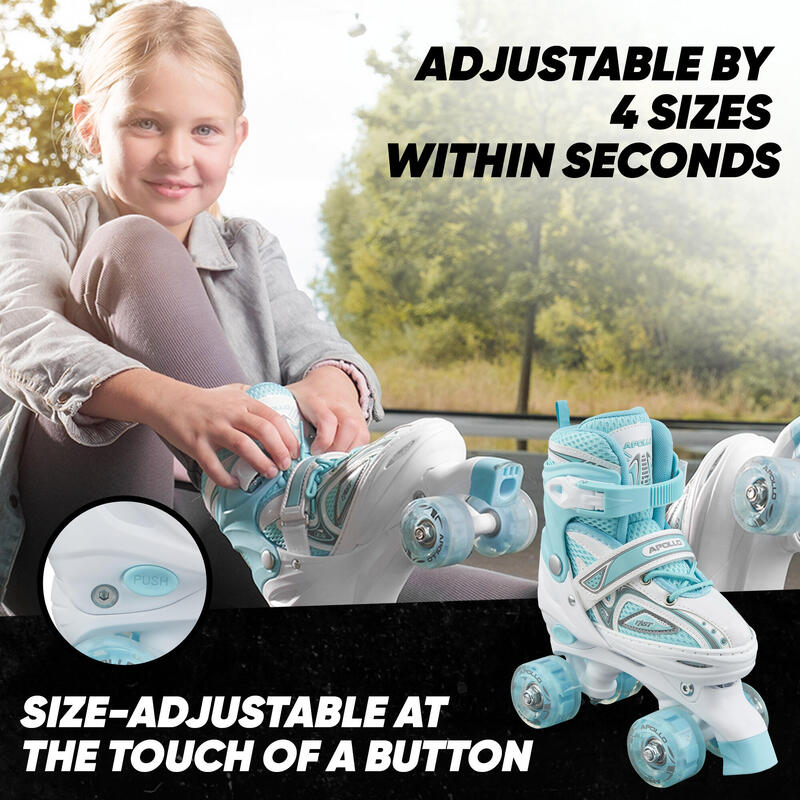 Patines 4 Ruedas Super Quad X Pro LED - Niños y Adolescentes - Principiantes