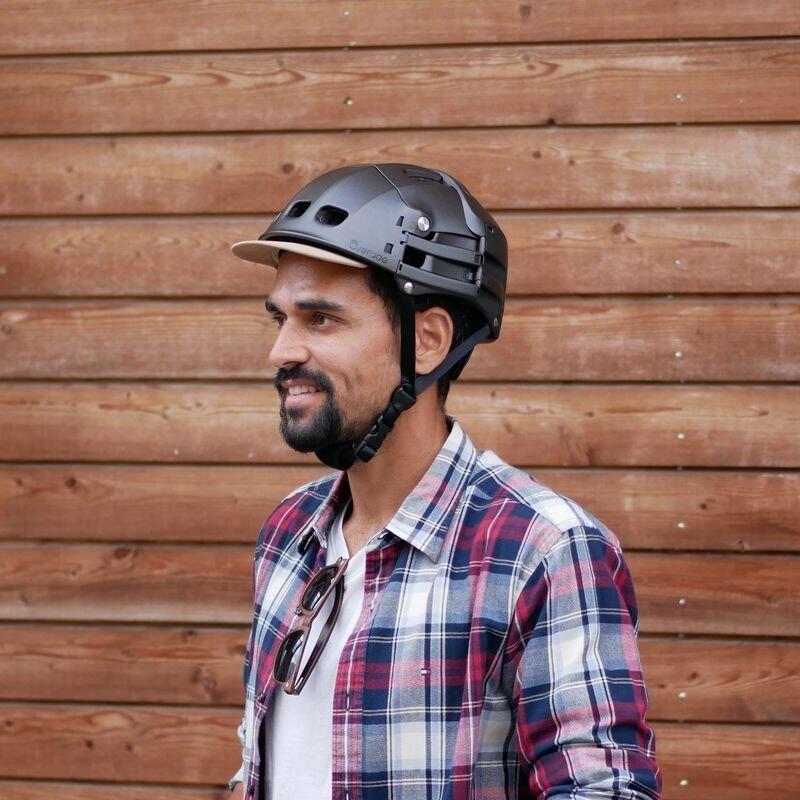Casque pliable Plixi FIT bleu pour velo ou trottinette OVERADE Decathlon