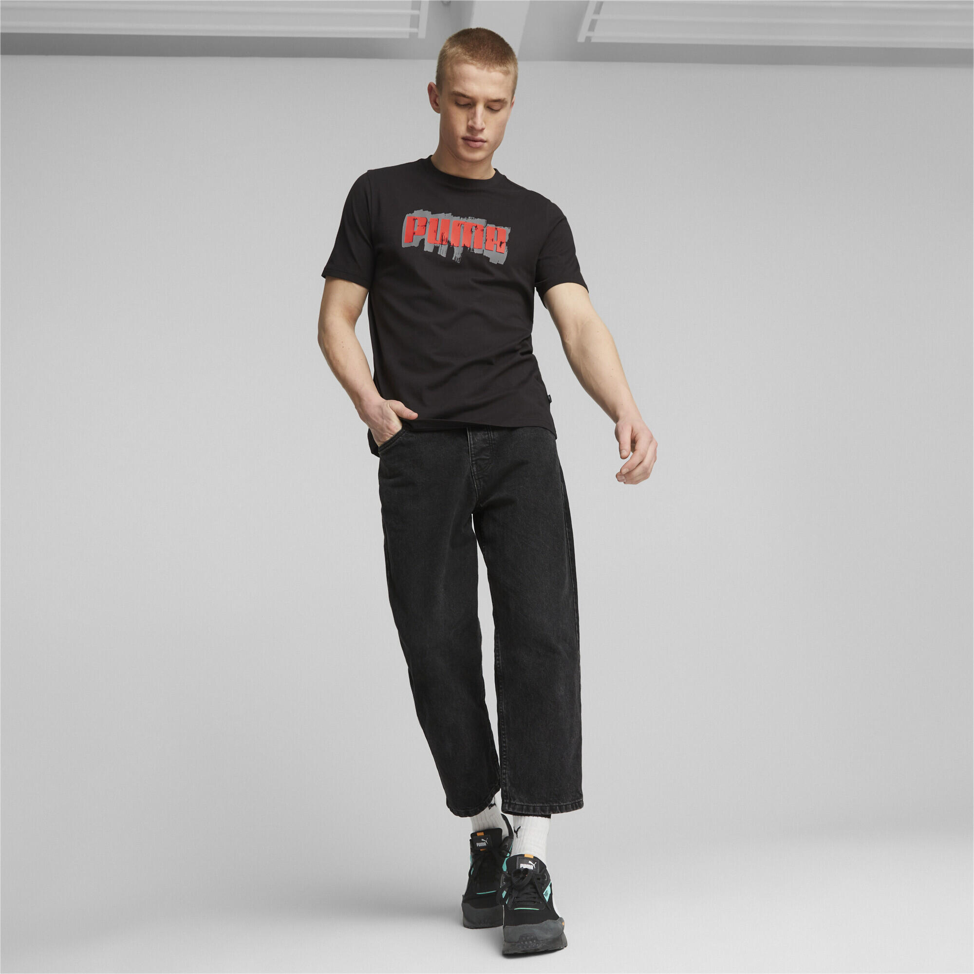 T-shirt uomo puma nero 4/7