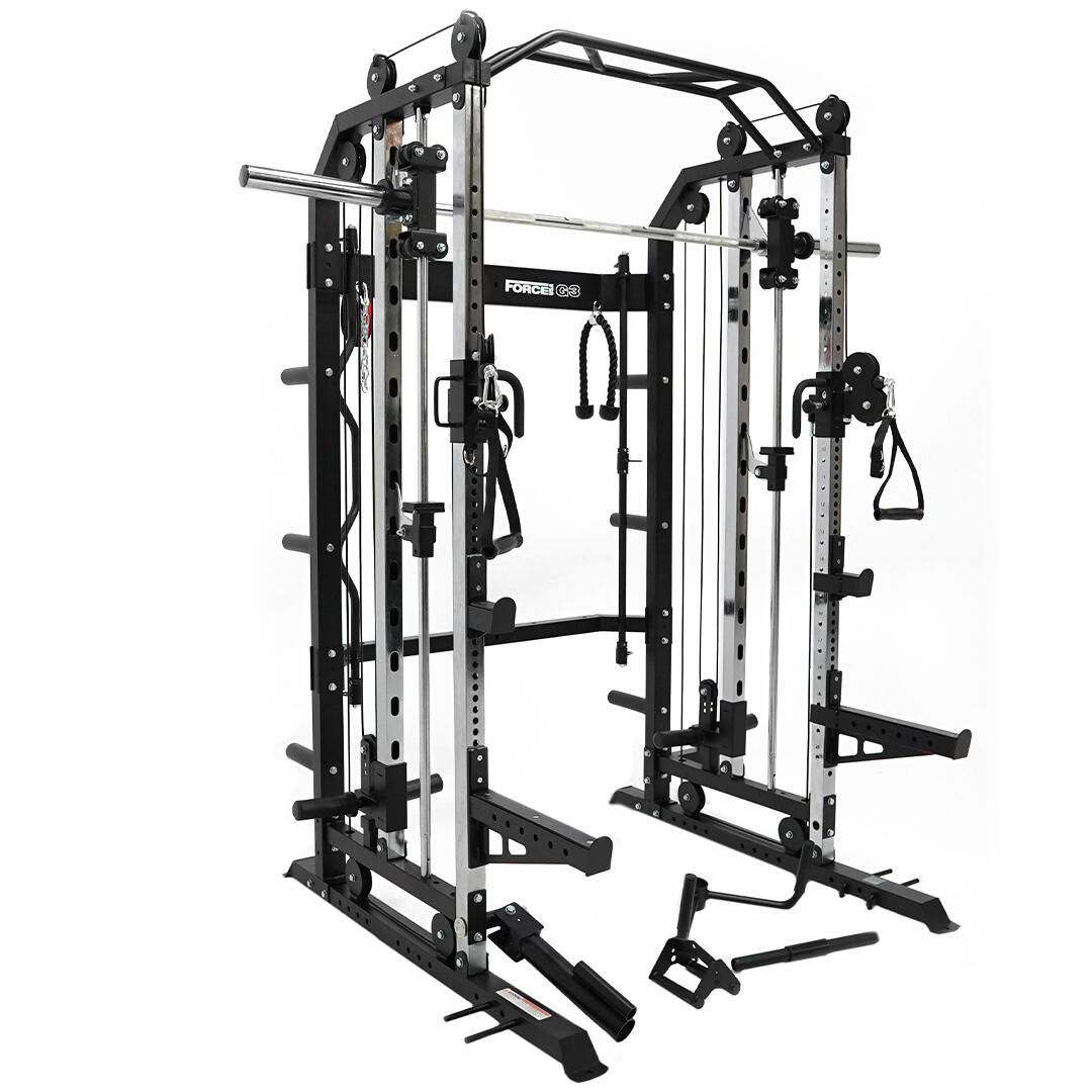 Force Usa - G3® All-in-one Trainer - Power Rack, Functional Trainer Et Smith Machine - Appareil Multifonction - Noir - Taille Unique - Decathlon