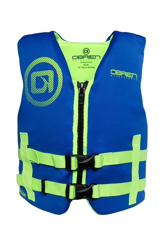 O'BRIEN NEOPREN Blue Kinder Schwimmweste 50N Jetski Boot Wasserski Funtube Schwimmen