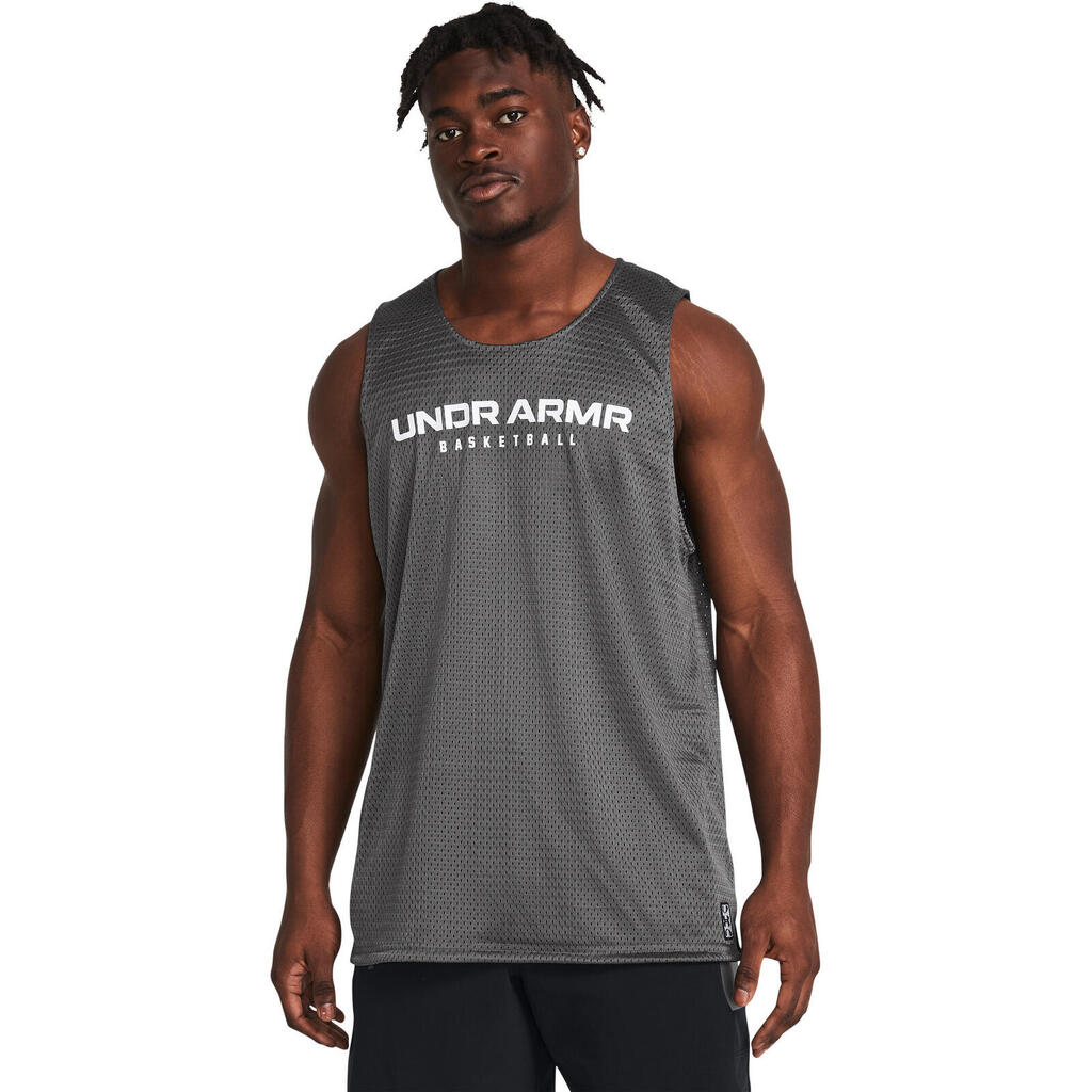 Men's Under Armour Baseline Reversible Vest Top Grey/Black