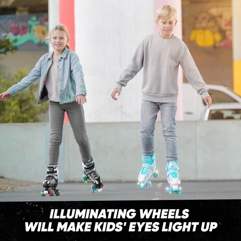 Super Quad X Pro, patins LED réglables, Noir - M (35-38)