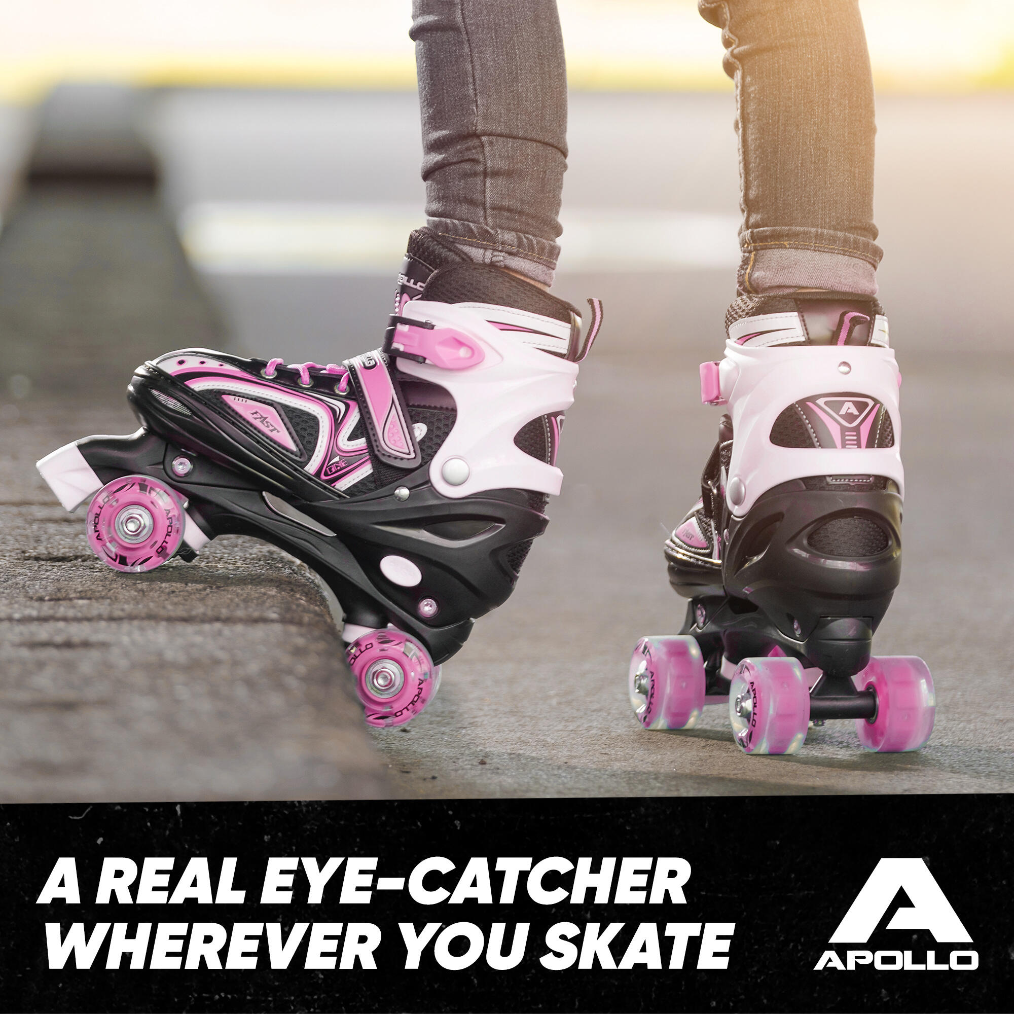 'Super Quad X Pro' verstellbare Rollschuhe für Kinder, Größe 31-42 6/7