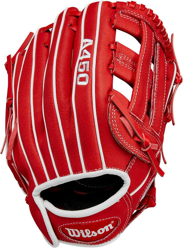WILSON Baseballhandschuh - A450 - Jugendliche - Leder - Schnellpassform