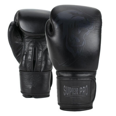 Super pro combat gear legend lederen (kick)bokshandschoenen zwart