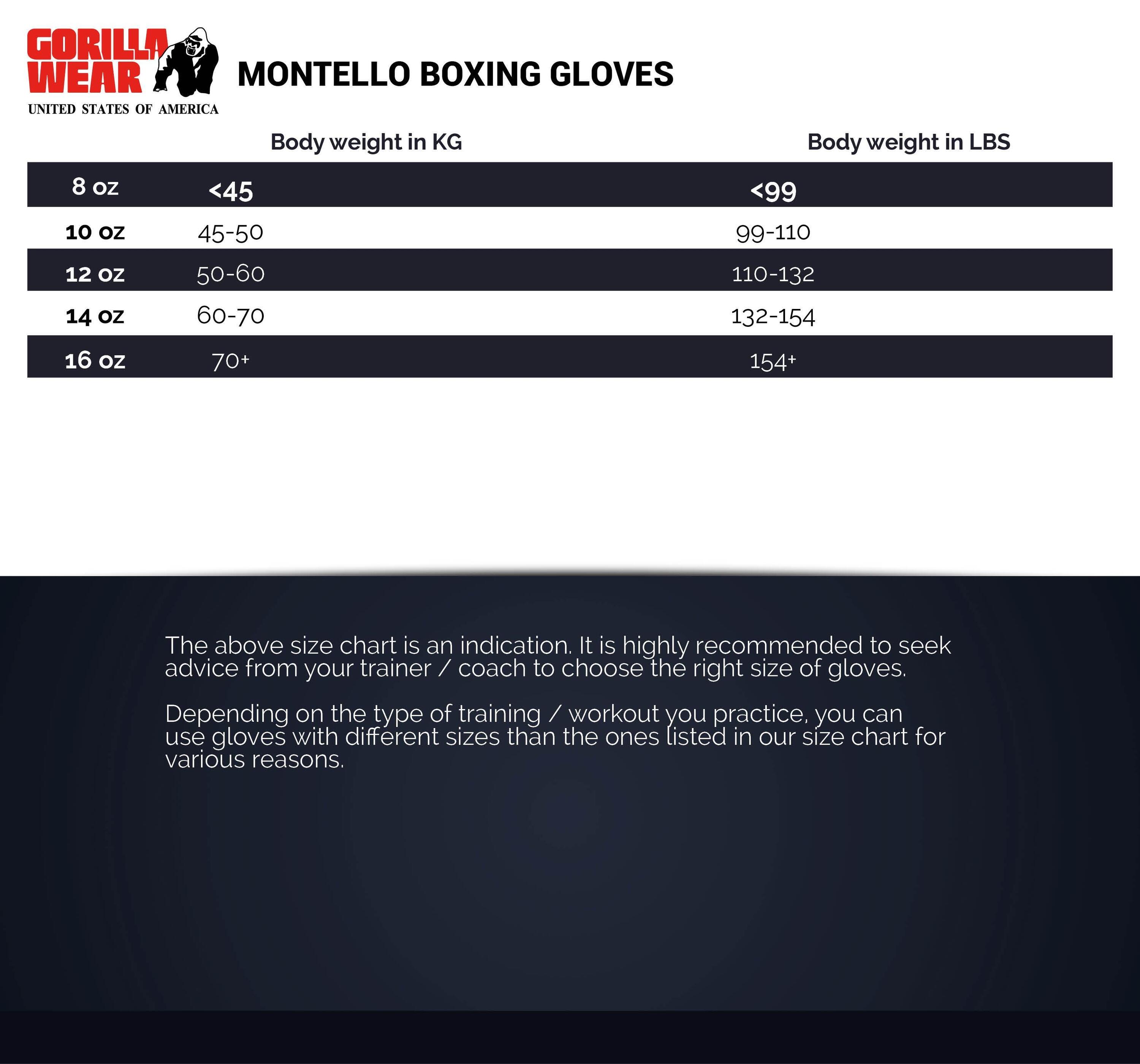 Montello Gants de boxe - Noir - 10oz 5/6