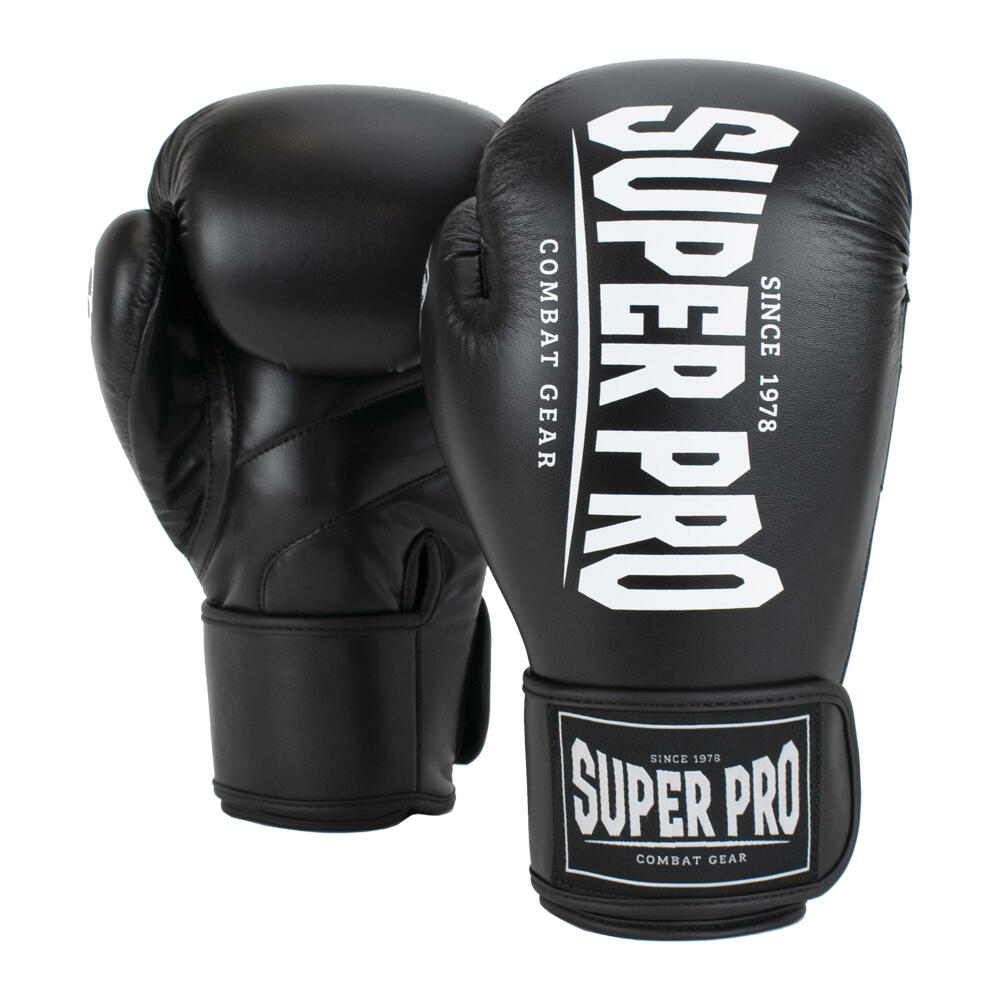 Super Pro Champ Boxing Glove, 8 oz, Black-White