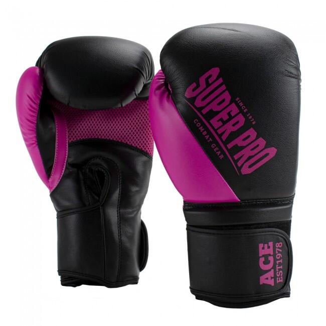 Guantes de boxeo - Ace - Negro/Rosa