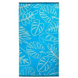 Serviette de plage éponge velours Jacquard Kentia 100x175 470 g/m² bleu
