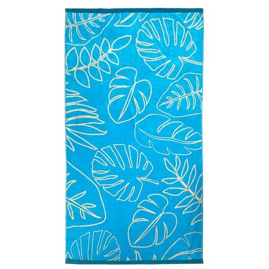 Telo Mare Spugna Velluto Jacquard Blu 100x175 470g/m² - Kentia