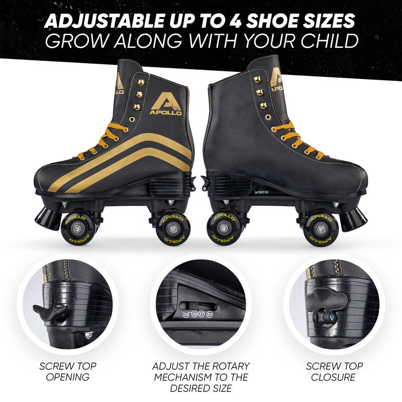 Patines de 4 Ruedas Clásicos para Niños, Adolescentes y Adultos, talla 31 a 42