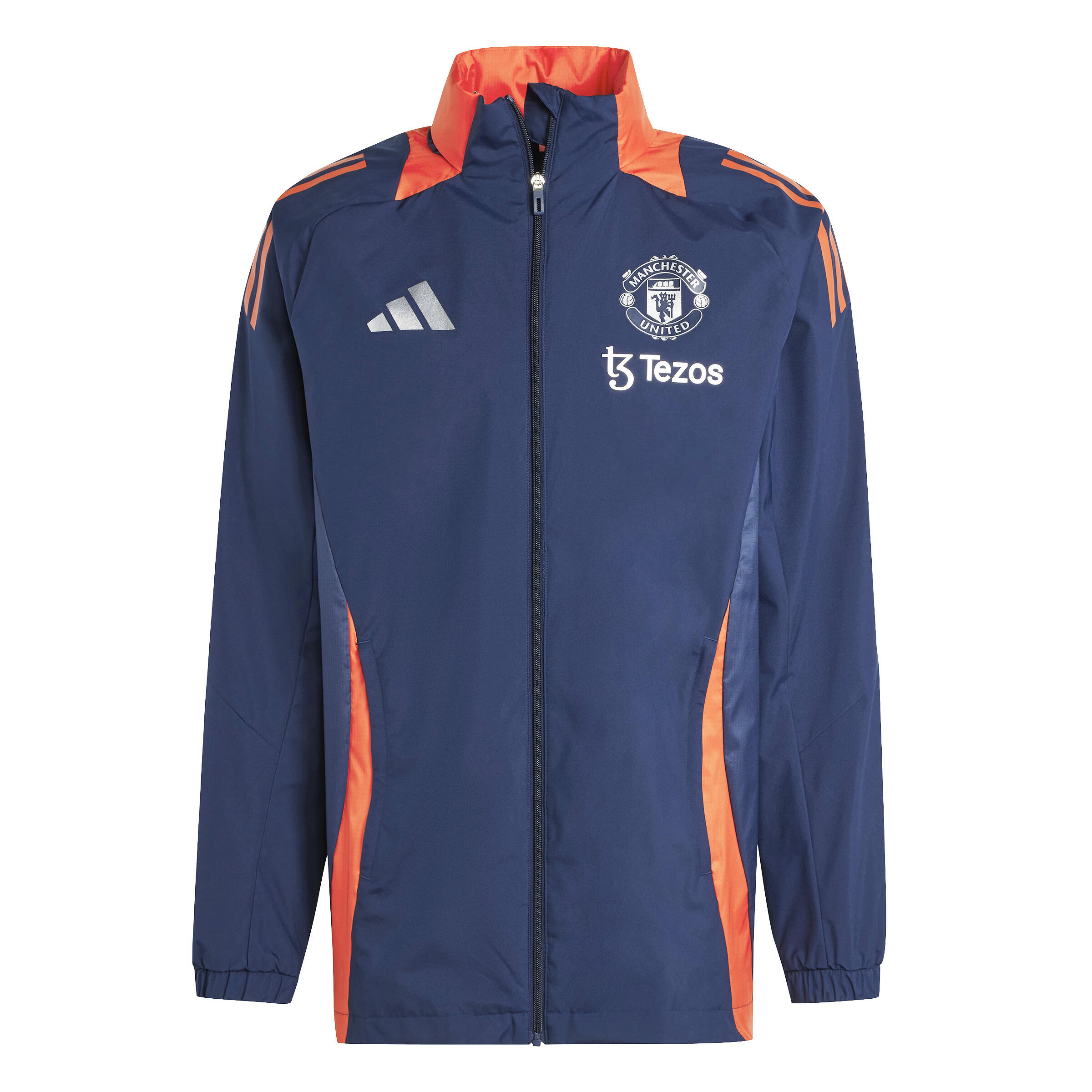 Adidas - Veste De Survêtement Extérieur Manchester United 2024/25 - Veste - Bleu - 38 S - Decathlon