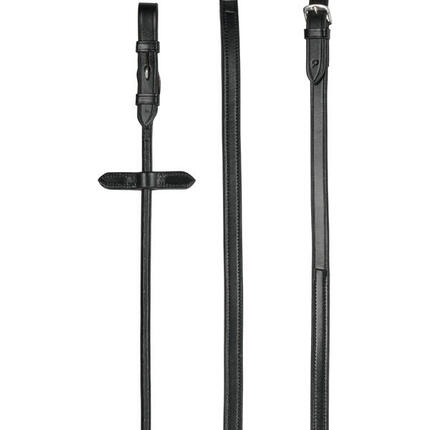 Rênes pour cheval roulées en cuir/caoutchouc Catago