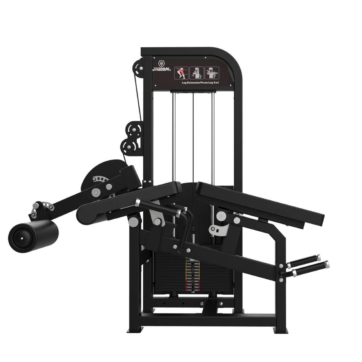 Selectorizada Dual Extensión de Piernas y Femoral Tumbado Titanium Strength 3/5