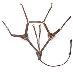 Collier de chasse pour cheval 5 points élastique Horka