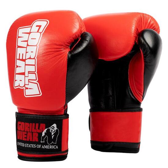Ashton Pro Guanti da boxe - Rosso/Nero - 8oz