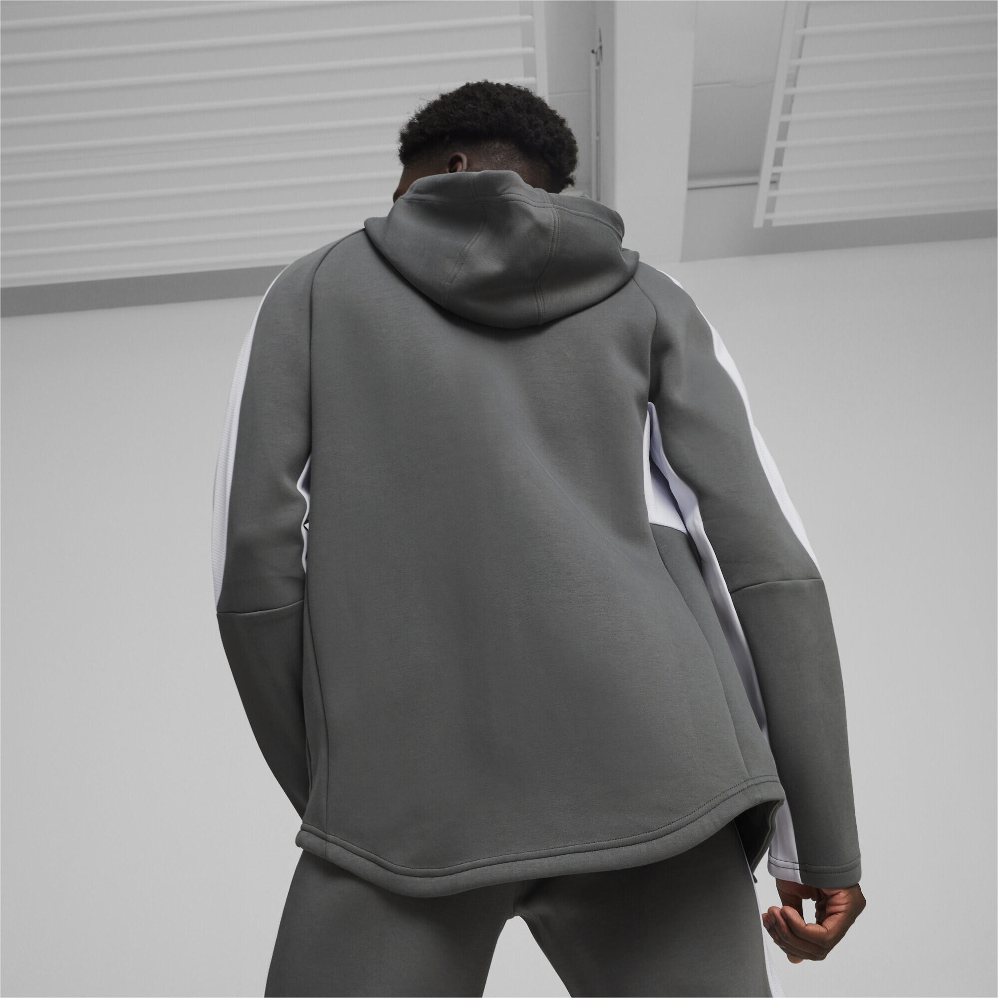 Veste zippée à capuche EVOSTRIPE PUMA Mineral Gray 7/7