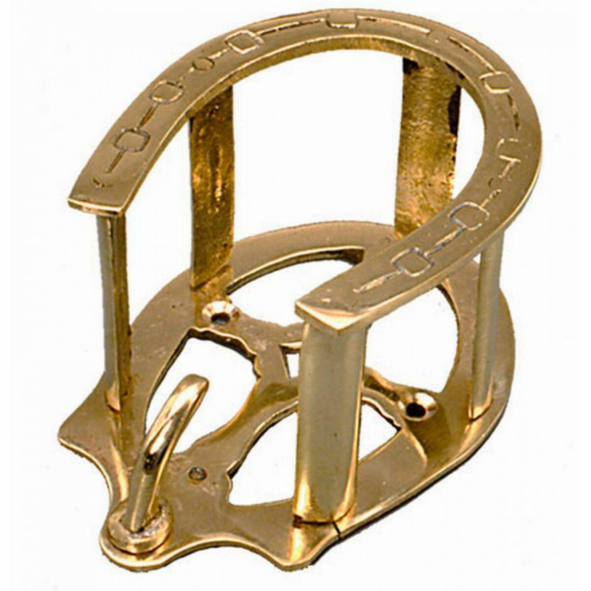 Porte-bride en fer cheval laiton Tattini 1/1