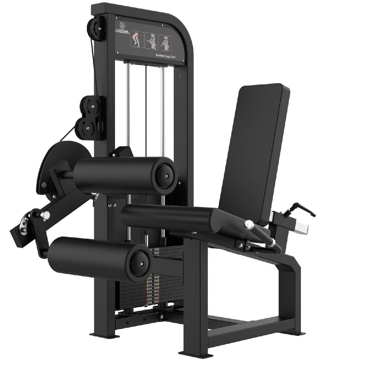 Selectorizada Curl Femoral Sentado Titanium Strength 1/5