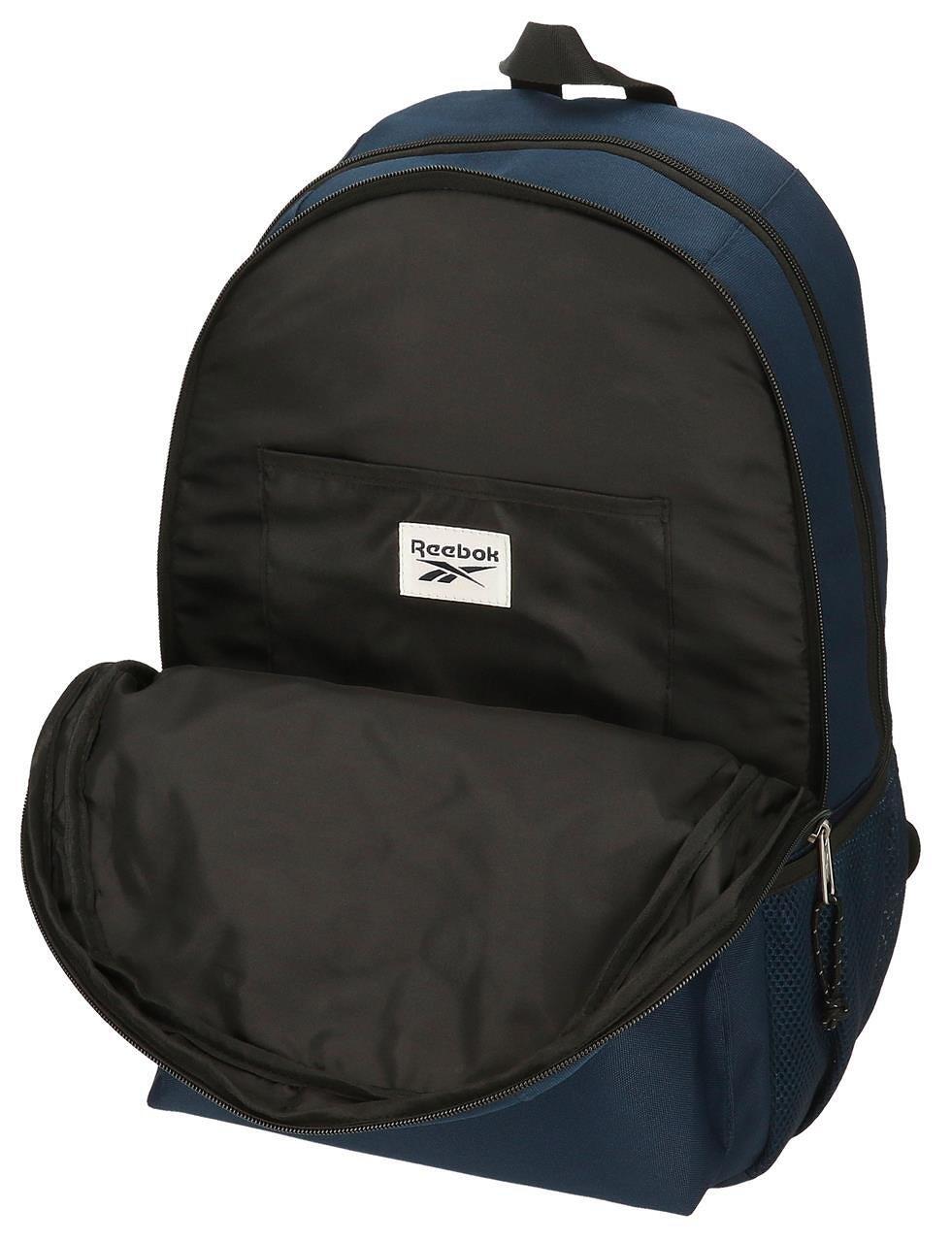 Mochila escolar de dois compartimentos Unisex Reebok Boston 44cm Azul marinho 5/5