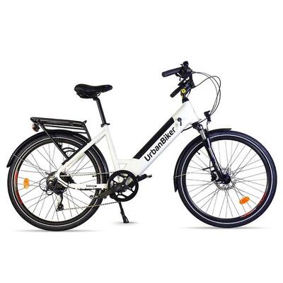Urbanbiker sidney | elektrische stadsfiets | 100km actieradius | wit | 26