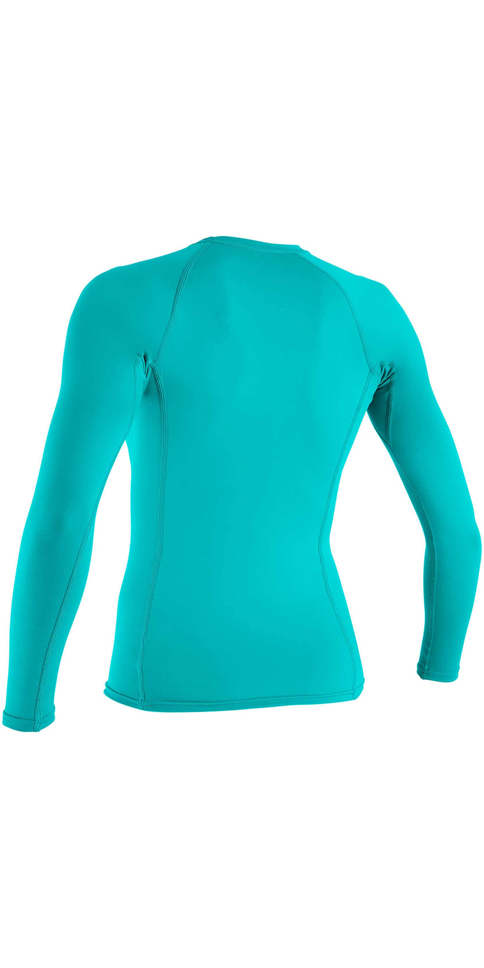 O'Neill Basic Skins Long Sleeve Crew Rash Vest - Light Aqua 2/5