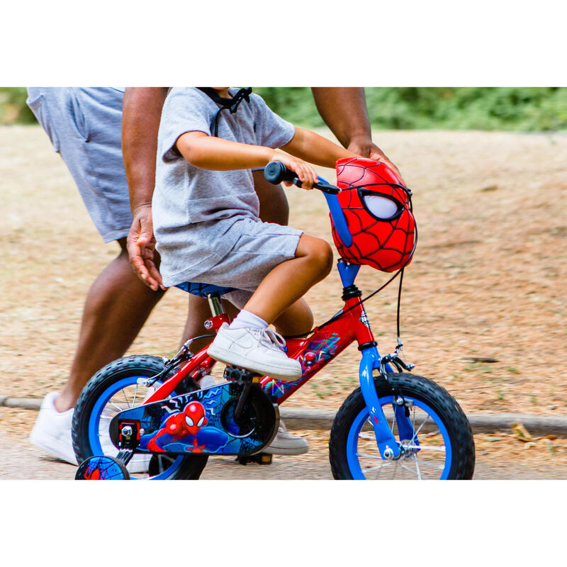 Huffy Marvel Spiderman 12 inch jongensfiets - 3-5 jaar + stabilisatoren