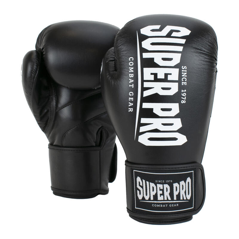 Super Pro Boxhandschuhe Champ, 10 oz., Schwarz-Weiss