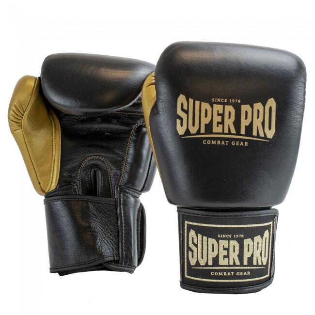 Guantoni da boxe in pelle - Enforcer - Nero/Oro