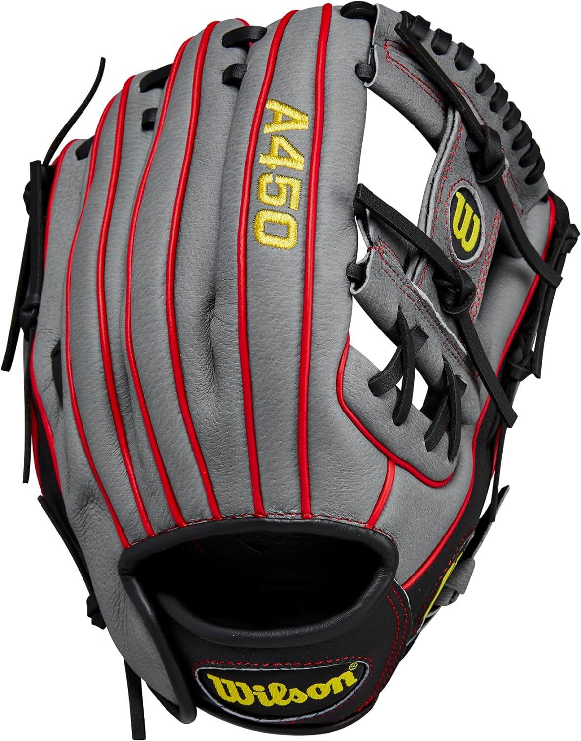 WILSON Baseballhandschuh - A450 - Jugendliche - Leder - Schnellpassform