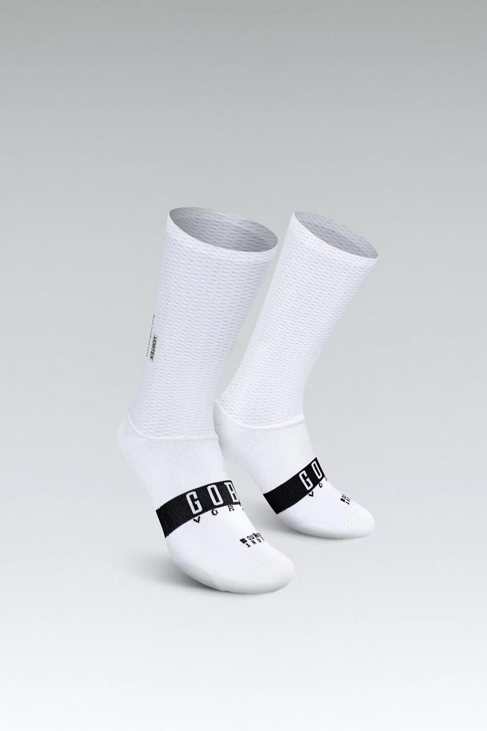 GOBIK Fahrradsocken Sommer Unisex L/XL - Gobik Vortex Salt weiß