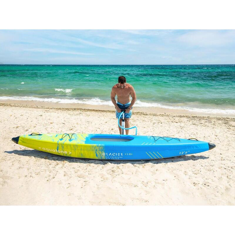 Kajak pompowany jednoosobowy Aquatone Glacier 12'6" TK-600
