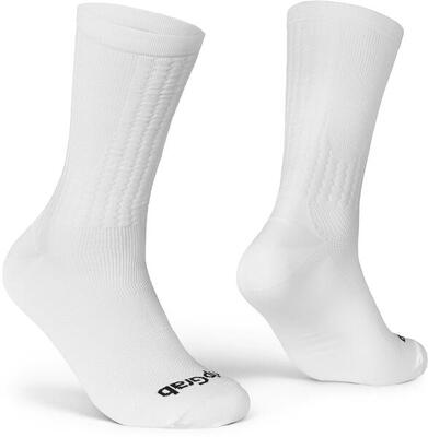 Wielersportsokken zomer unisex l - gripgrab faststream aero wit