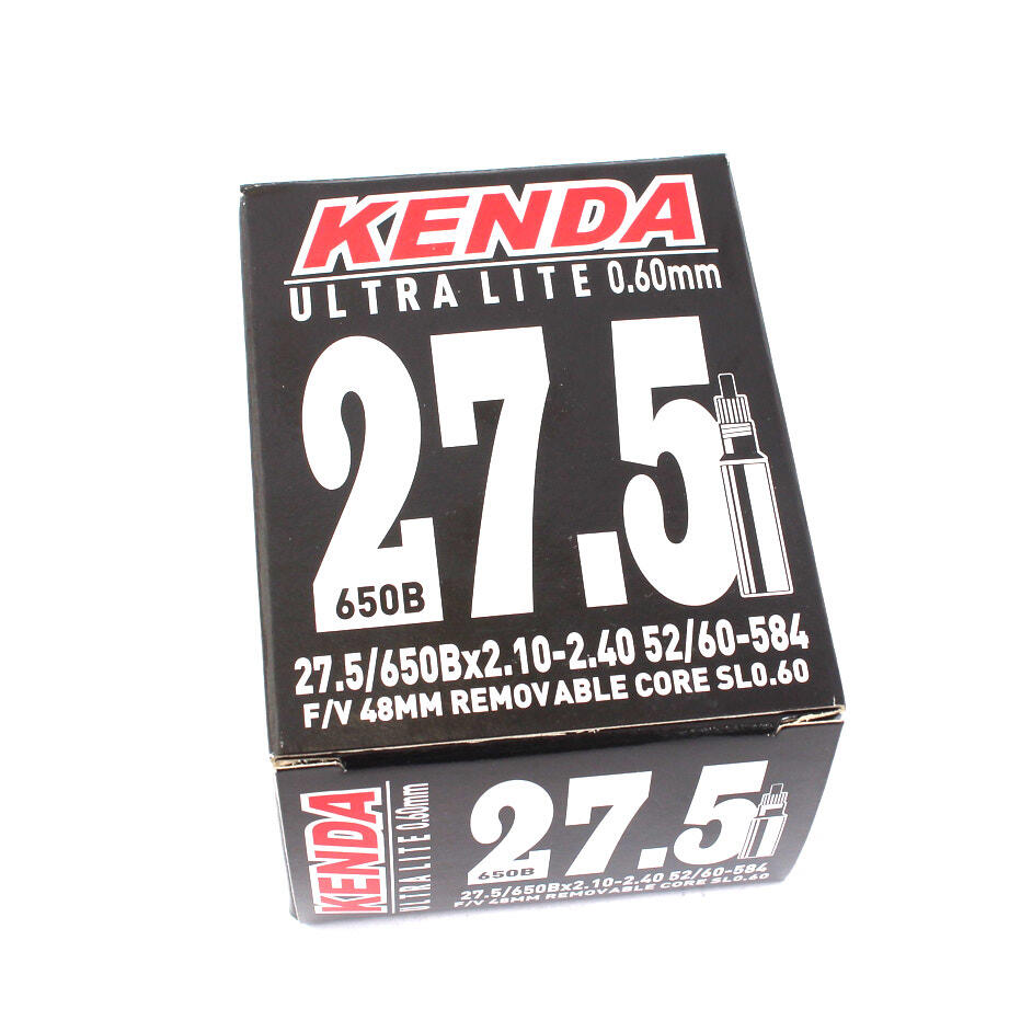 KENDA Ultralite bicycle inner tube, 27.5 inches x 2.1–2.4 inches, FV
