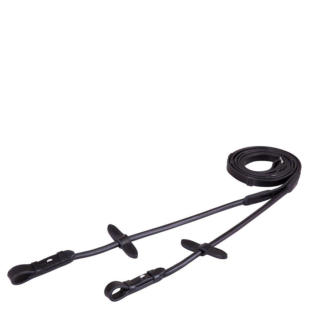 Leather horse reins with stoppers BR Equitation