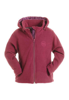 Fleecejacke mit Kapuze und Windstopp Unisex braun BMS