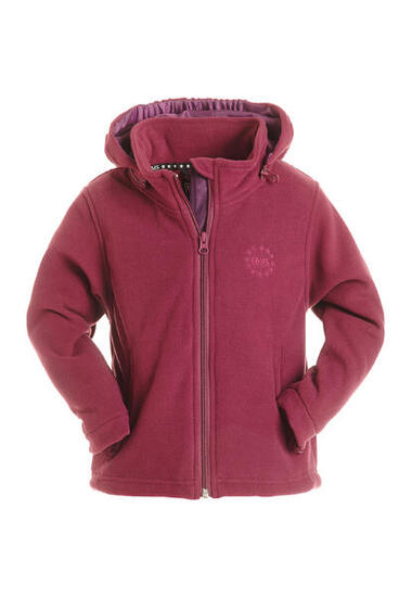 Fleecejacke mit Kapuze und Windstopp Unisex braun BMS